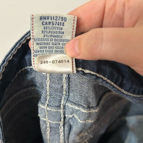 Authentic dark blue True Religions, Gem detailing throughout. Size 27 - Picture 10 of 11